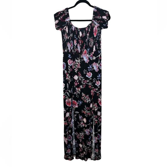 Express Smocked Off the Shoulder Floral Maxi Dress - Picture 1 of 5